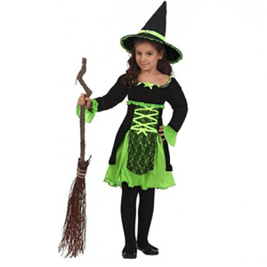 Fato Bruxa Verde, criança